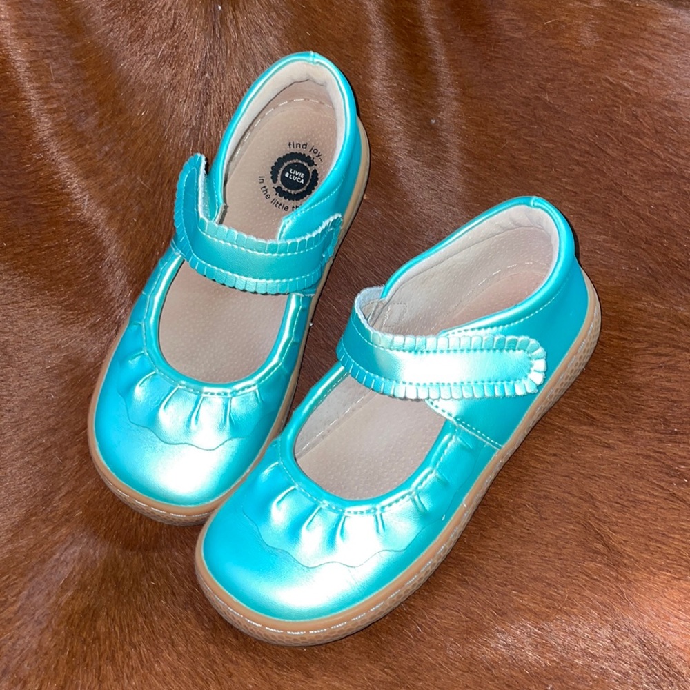 Metallic Teal Mary Janes / RUCHE CLASSIC Mary Jane Size 1